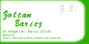 zoltan baricz business card
